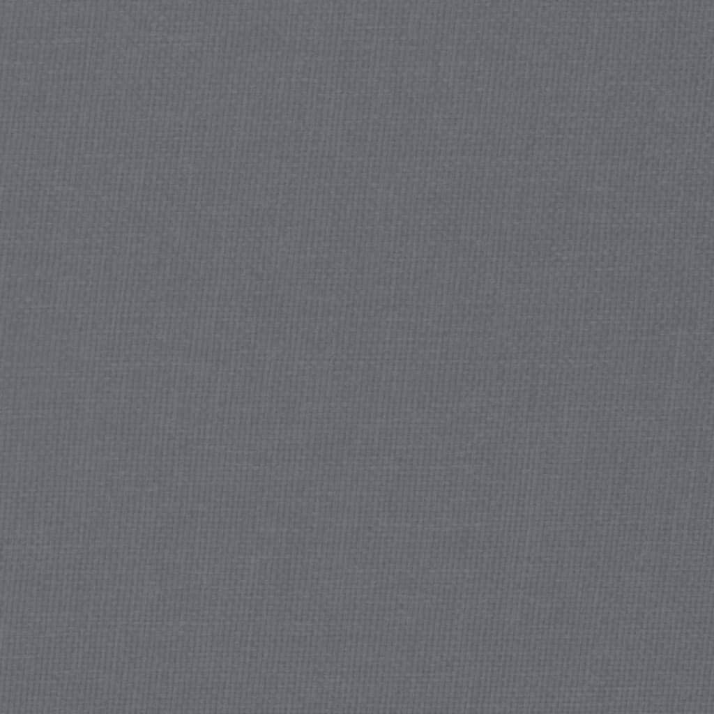 Relaxsessel mit Hocker Dunkelgrau Stoff