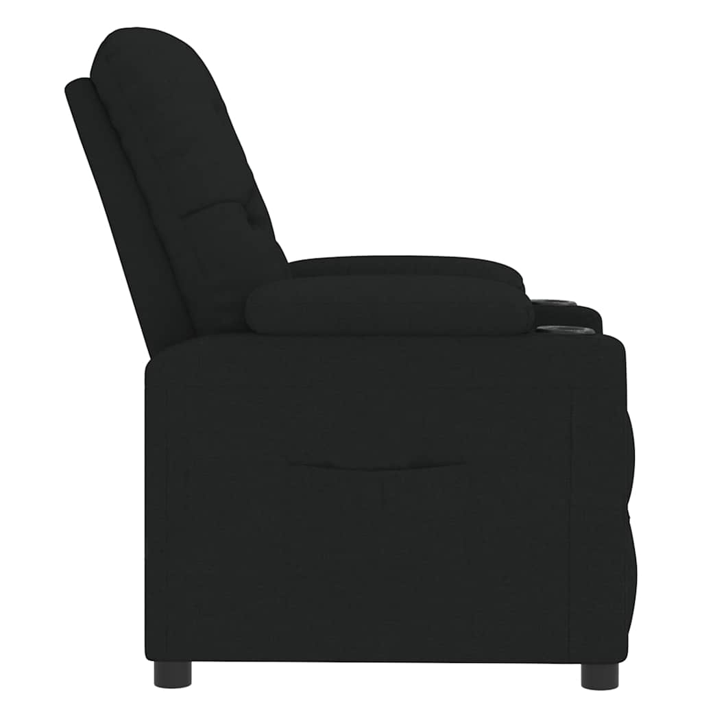 Relaxsessel, schwarzer Stoff