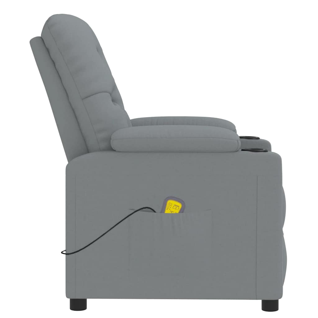 Massage-Relaxsessel, hellgrauer Stoff
