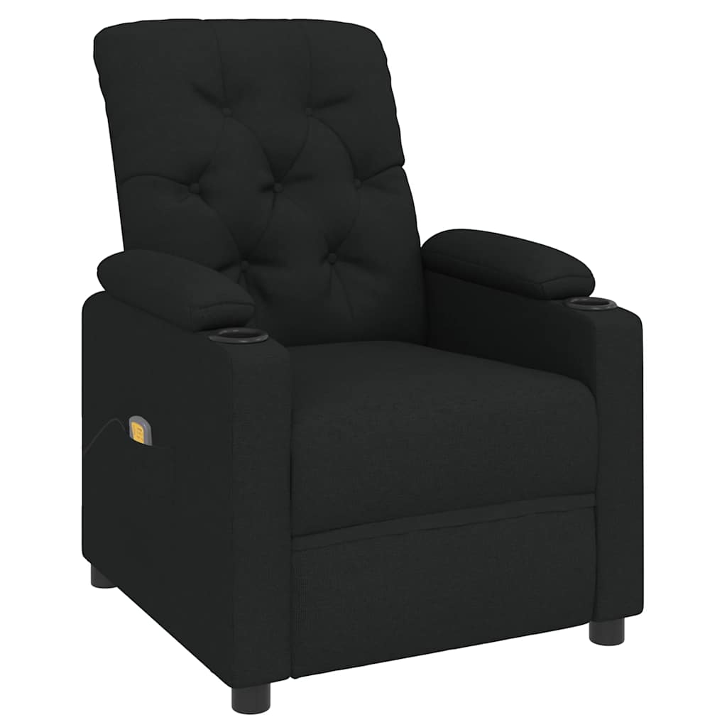 Massage-Relaxsessel, schwarzer Stoff