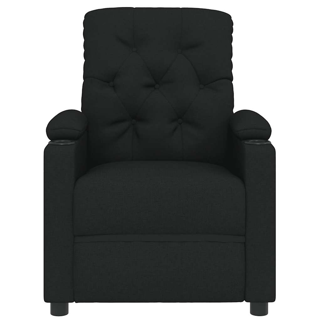 Massage-Relaxsessel, schwarzer Stoff