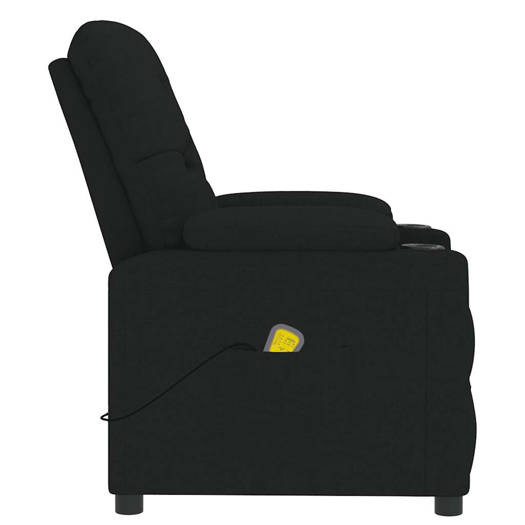 Massage-Relaxsessel, schwarzer Stoff