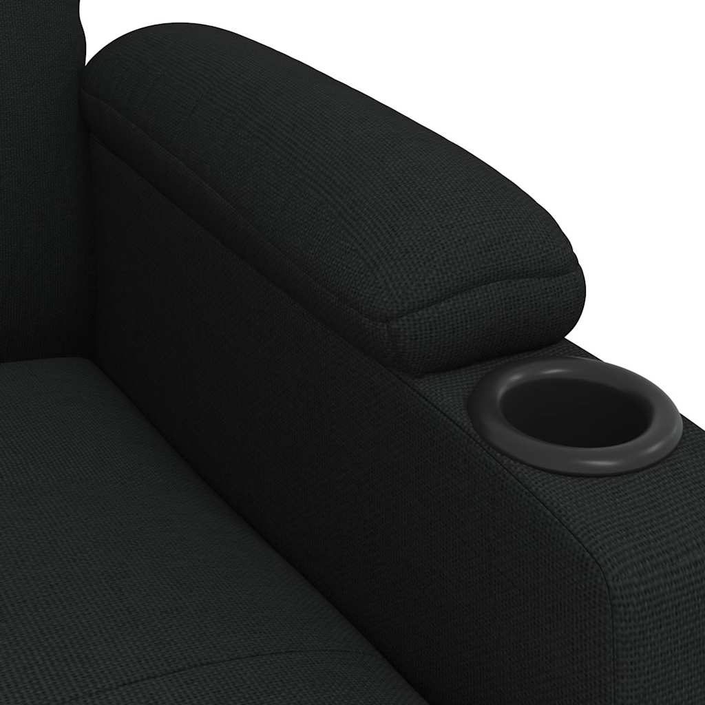 Massage-Relaxsessel, schwarzer Stoff