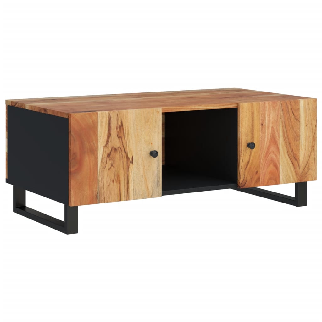 Table basse 100x54x40 cm en bois d'acacia massif et matériaux dérivés du bois