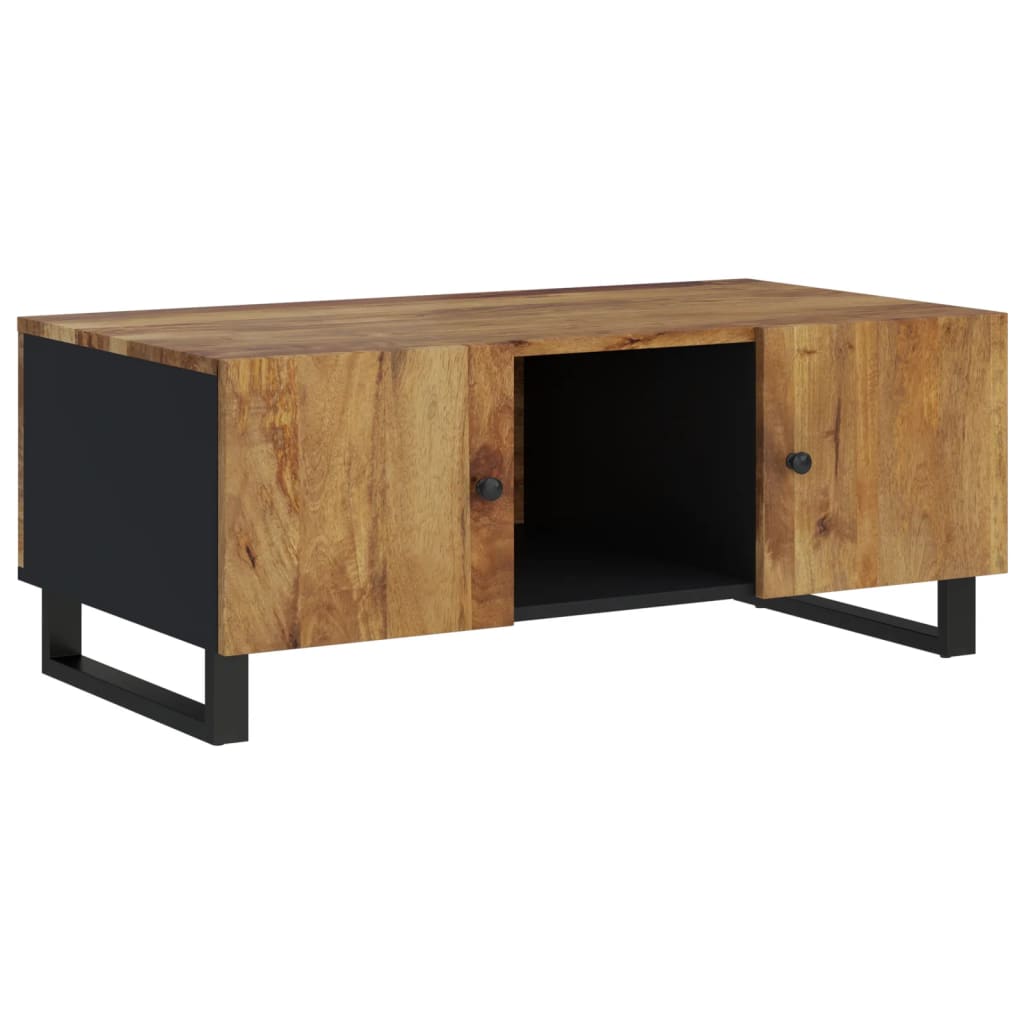 Table basse 100x54x40 cm en bois de manguier massif et matériau à base de bois