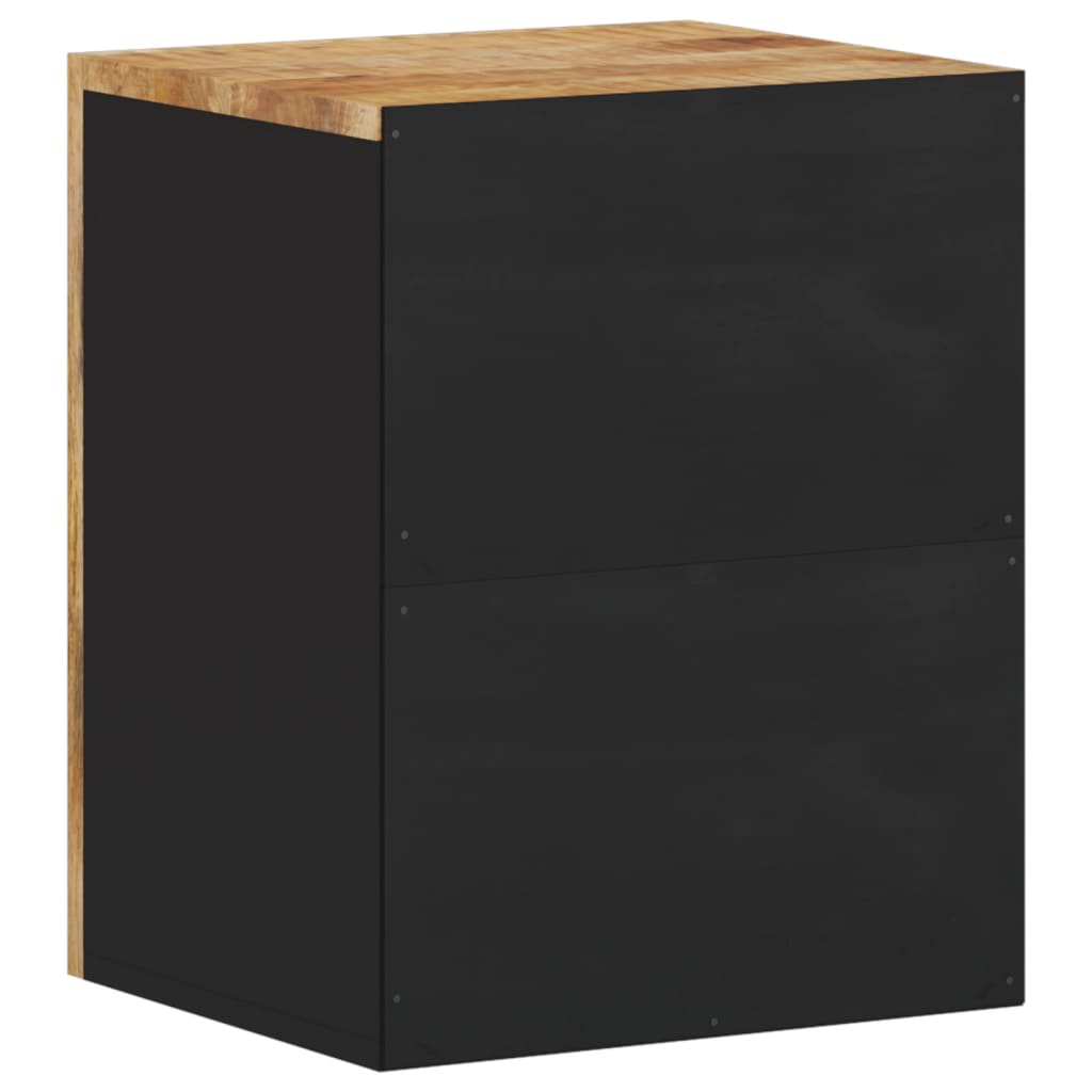 Bathroom wall cabinet 38x33x48 cm solid mango wood