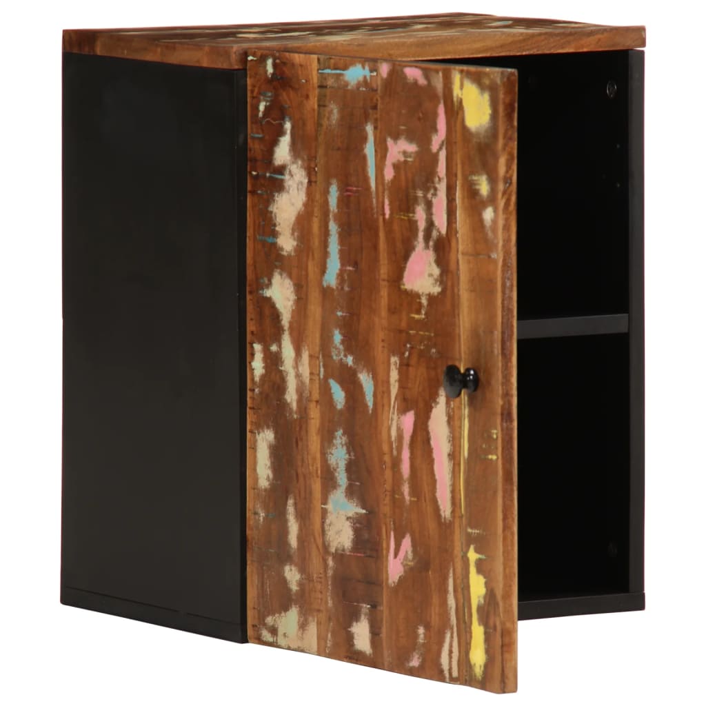 Bathroom wall cabinet 38x33x48 cm solid reclaimed wood