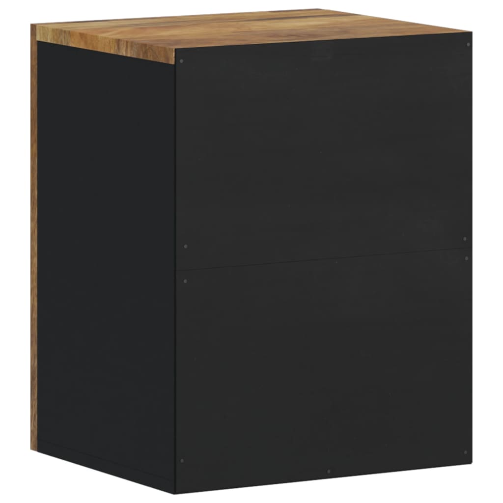 Bathroom wall cabinet 38x33x48 cm solid mango wood