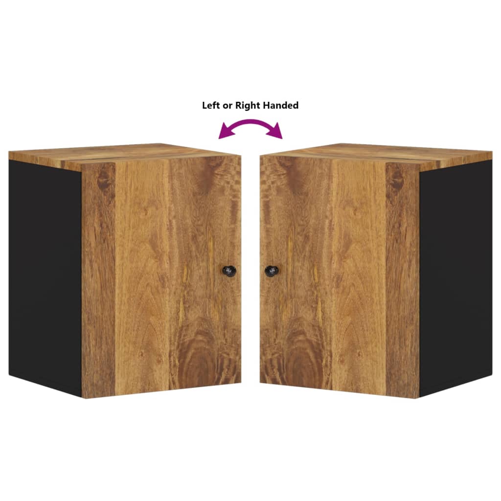 Bathroom wall cabinet 38x33x48 cm solid mango wood