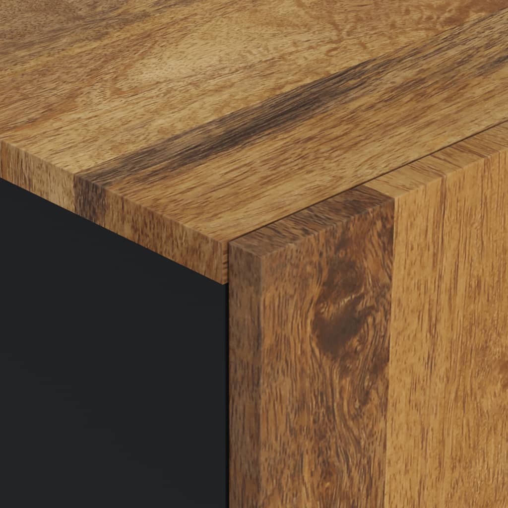 Bathroom wall cabinet 38x33x48 cm solid mango wood