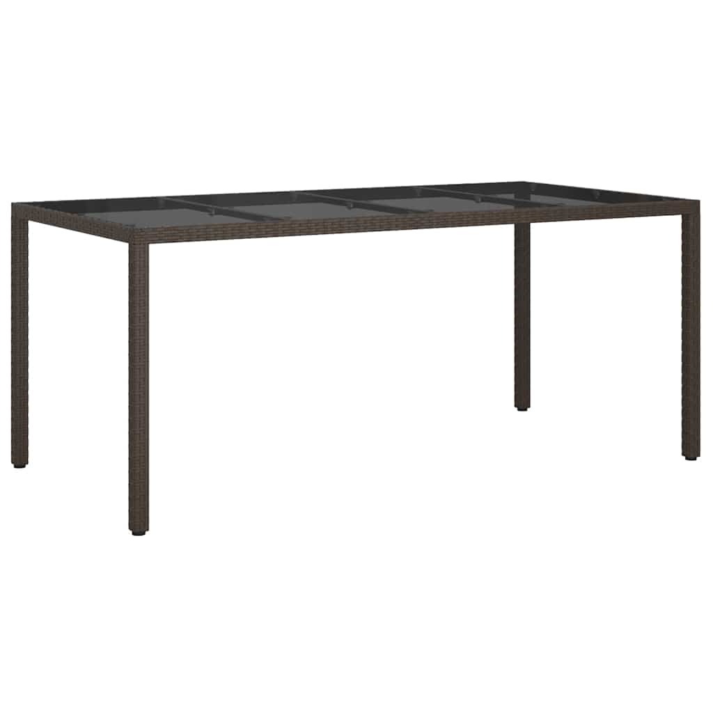 Garten-Eßtisch Braun 190 x 90 x 75 cm Poly Rattan