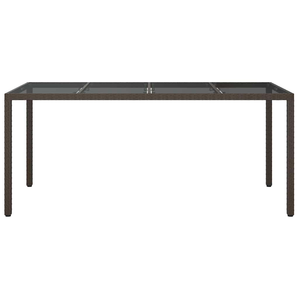 Garten-Eßtisch Braun 190 x 90 x 75 cm Poly Rattan