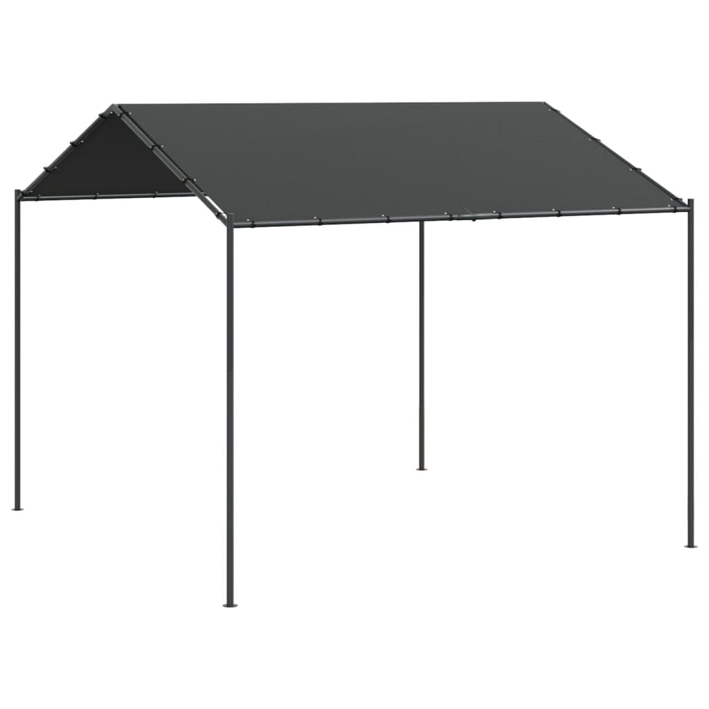 Garden gazebo anthracite 3x3 m steel and fabric