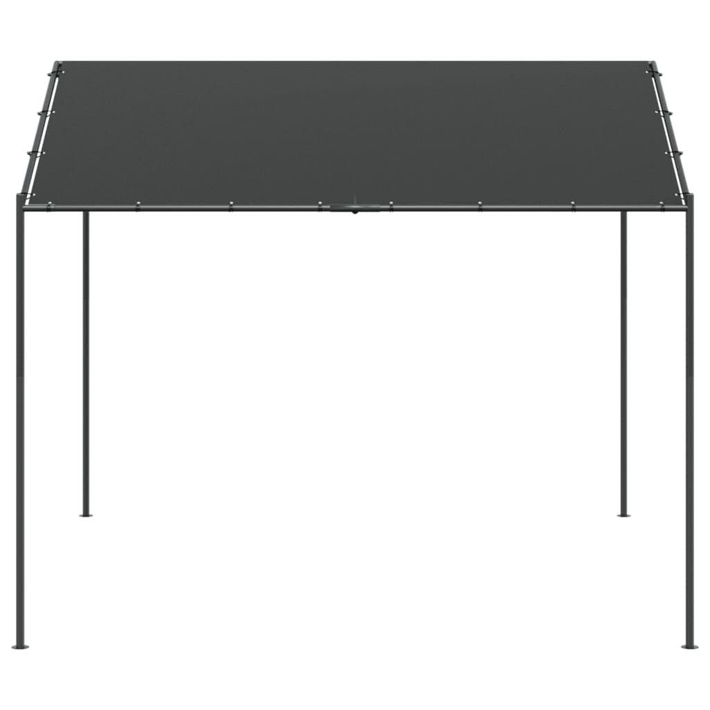 Garden gazebo anthracite 3x3 m steel and fabric