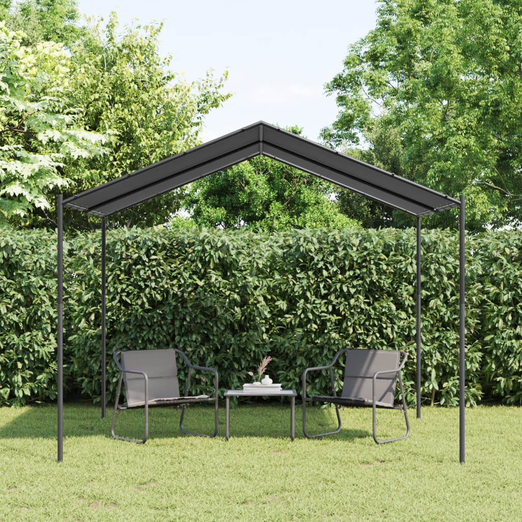 Garden gazebo anthracite 3x3 m steel and fabric