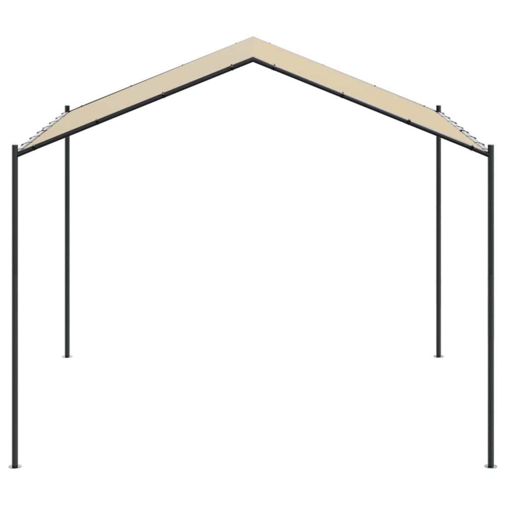 Garden gazebo beige 3x3 m steel and fabric
