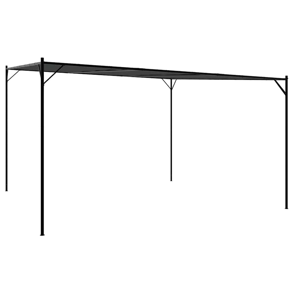 Pavillon Anthrazit 4x4 m 180 g/m² Stoff und Stahl