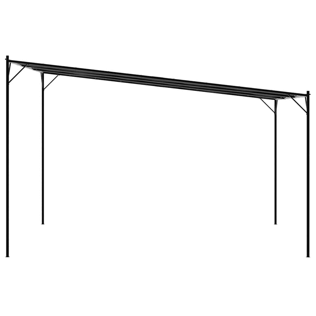 Pavillon Anthrazit 4x4 m 180 g/m² Stoff und Stahl