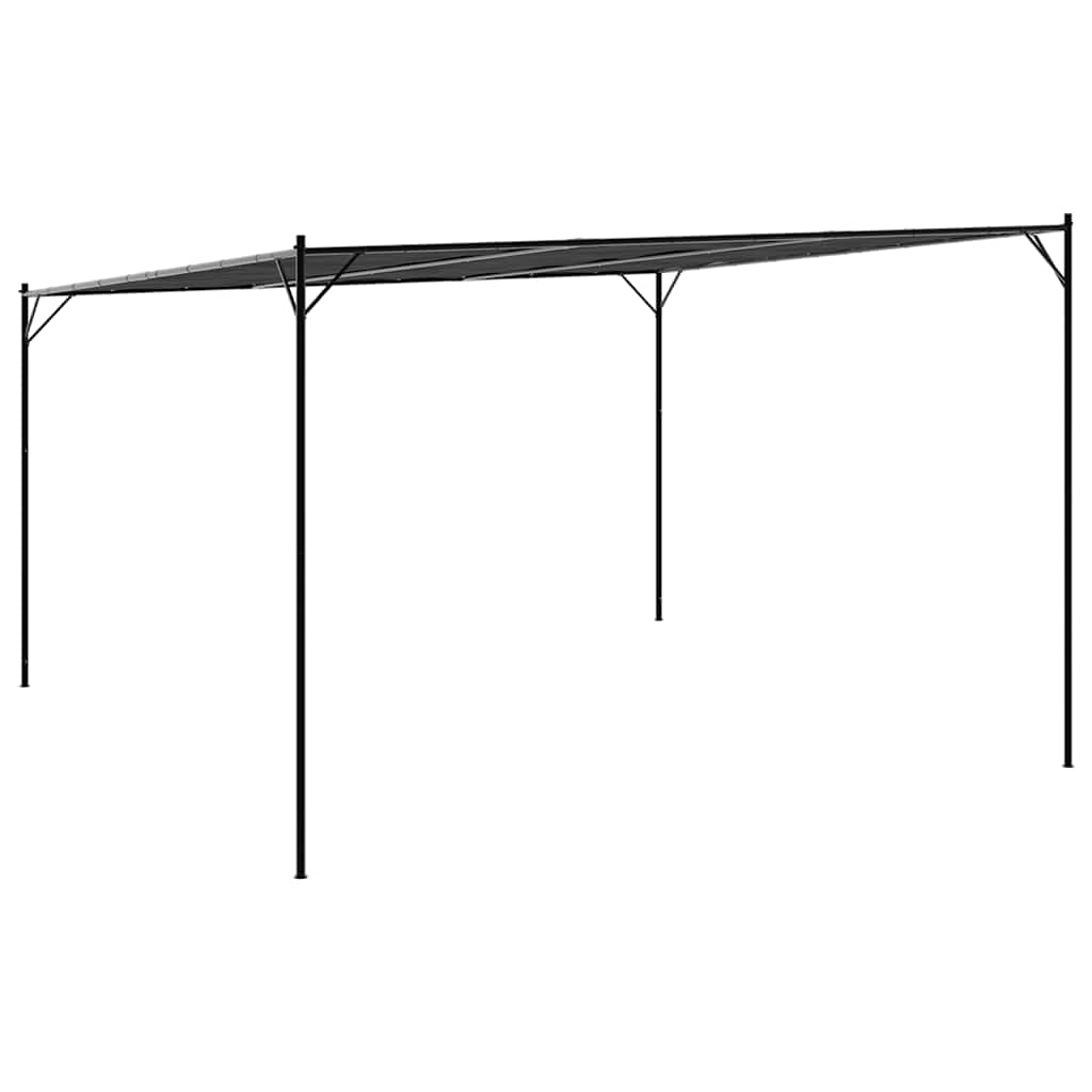 Pavillon Anthrazit 4x4 m 180 g/m² Stoff und Stahl