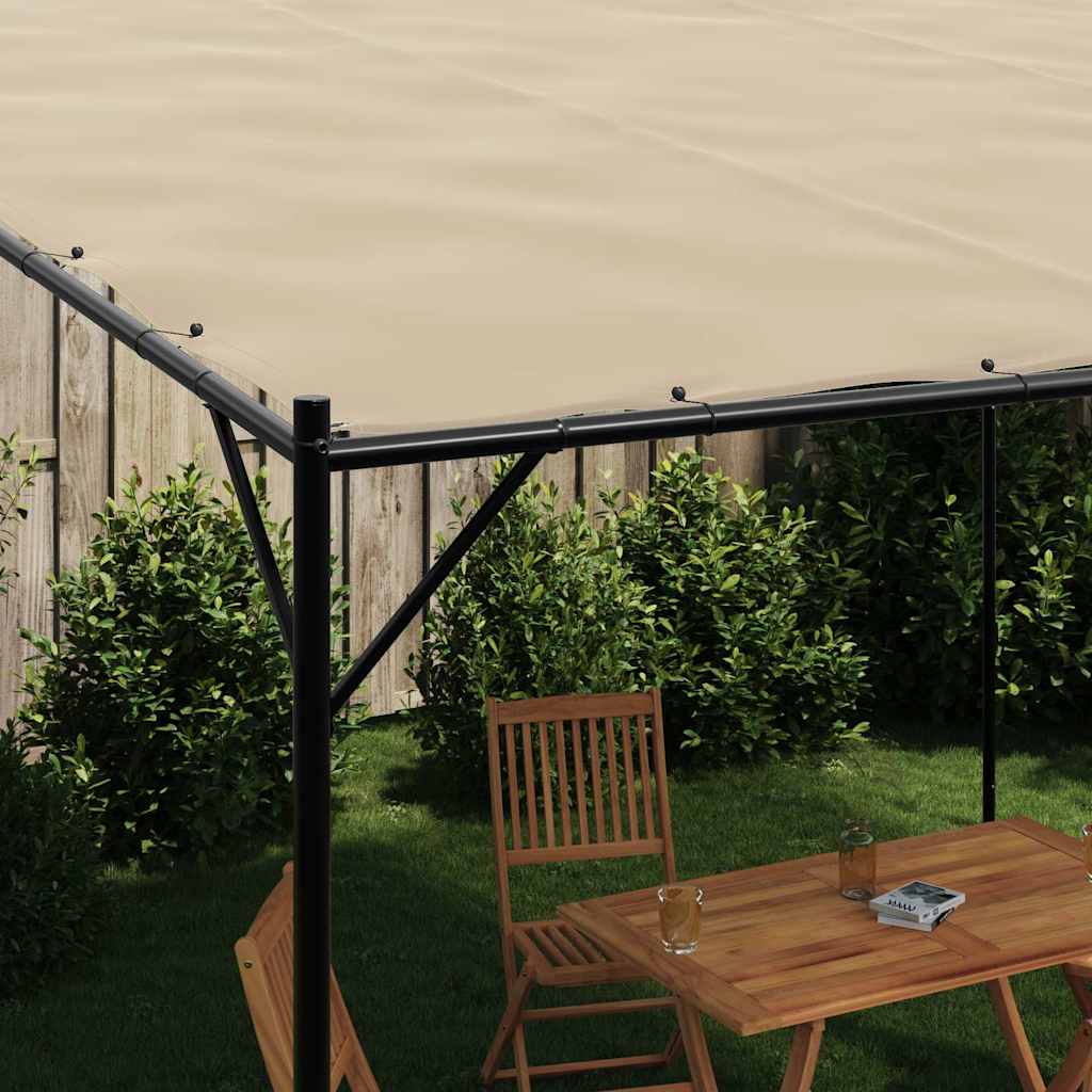 Pavillon Beige 4x4 m 180 g/m² Stoff und Stahl