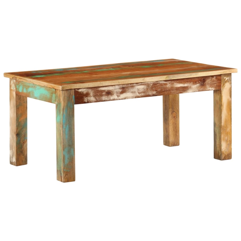 Table basse 100x55x45 cm en bois massif de récupération