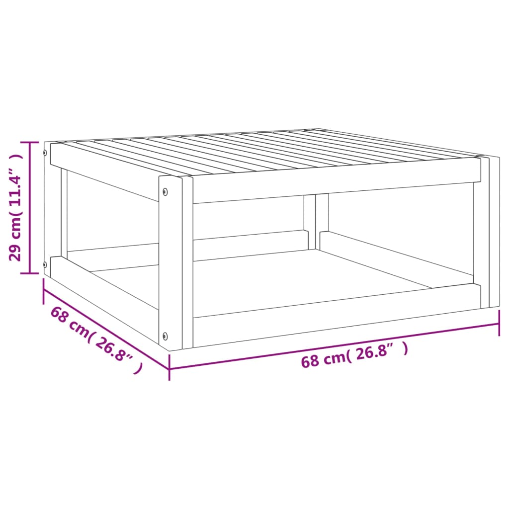 Coffee table 68x68x29 cm solid acacia wood