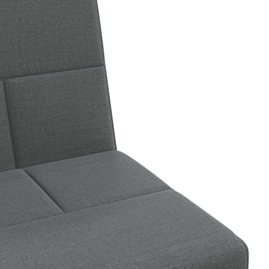 Canapé-lit avec porte-gobelets en tissu gris foncé
