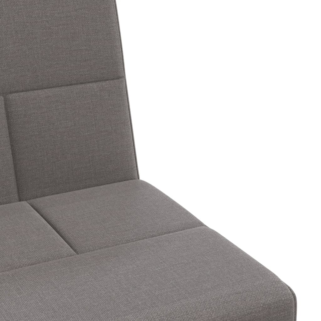 Canapé-lit avec porte-gobelets en tissu taupe
