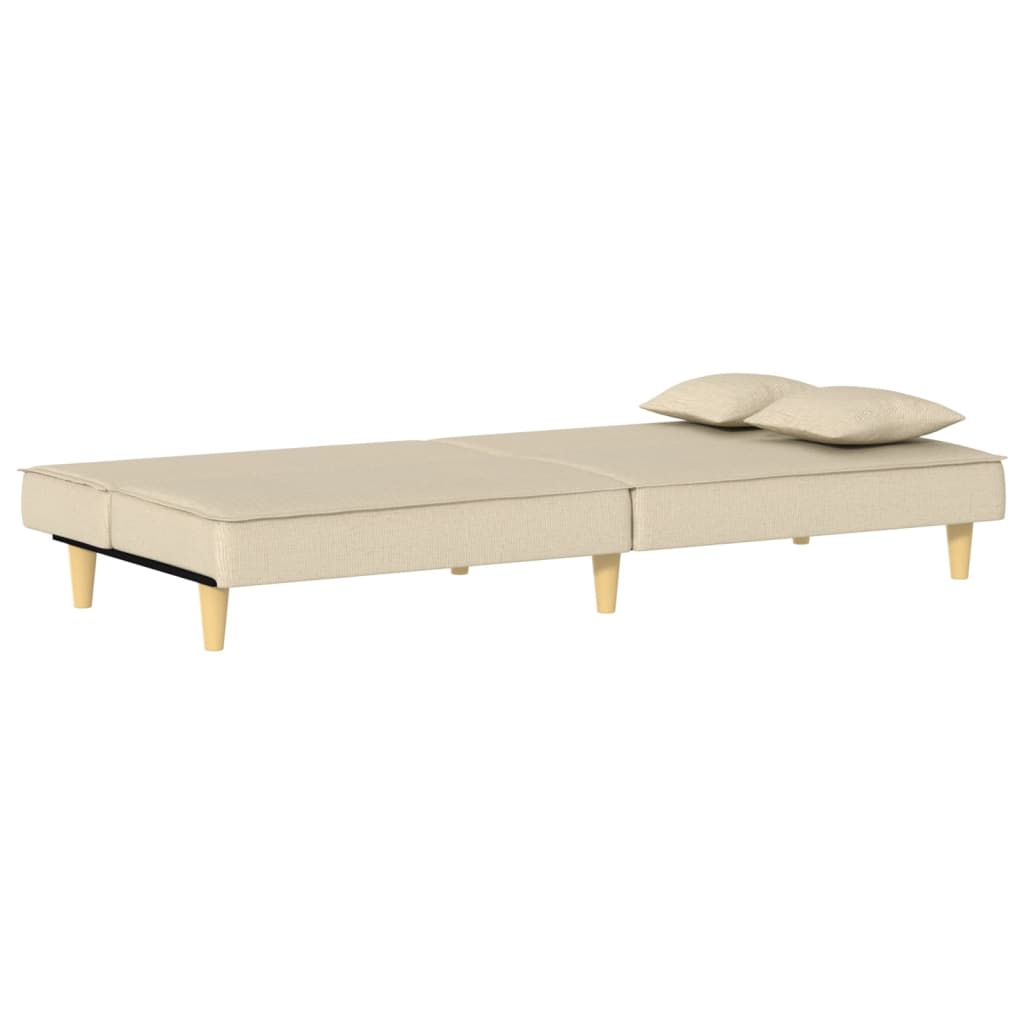 Canapé-lit en tissu crème