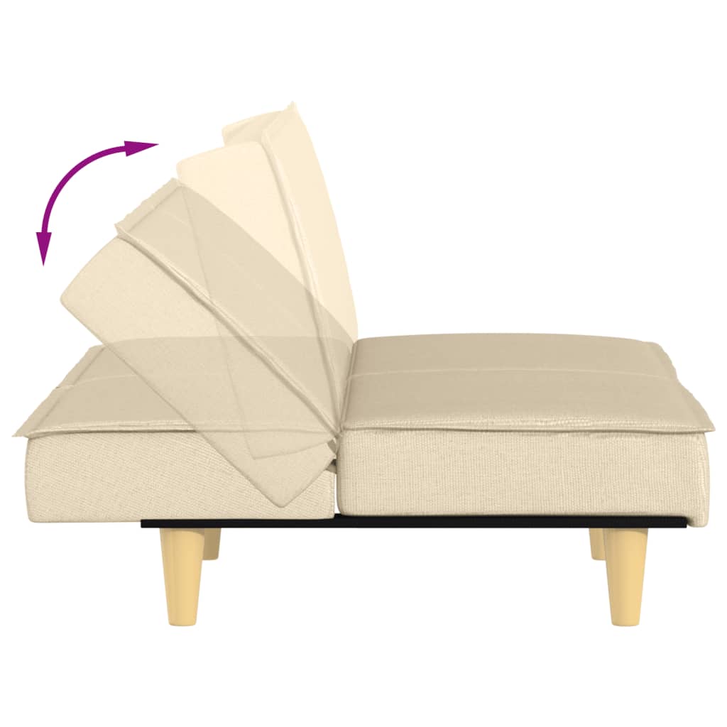Canapé-lit en tissu crème