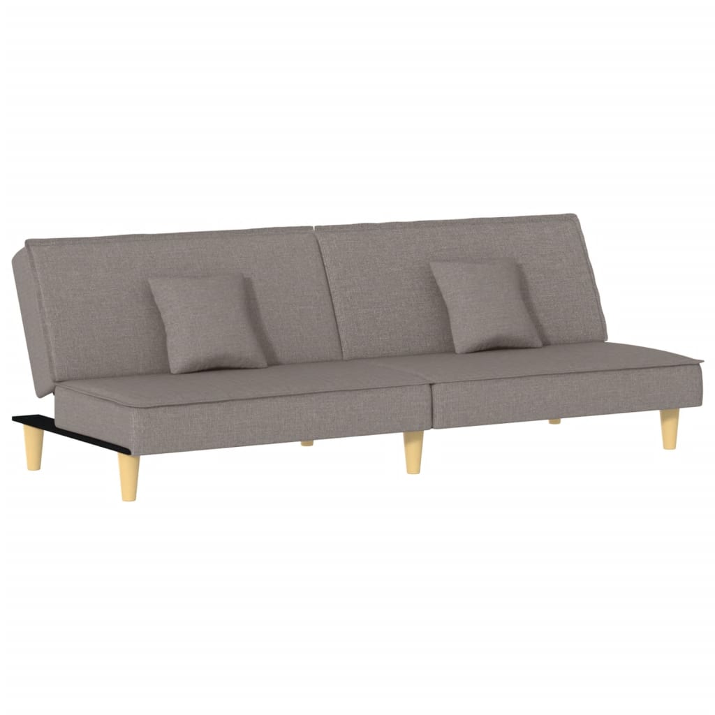 Canapé-lit en tissu taupe