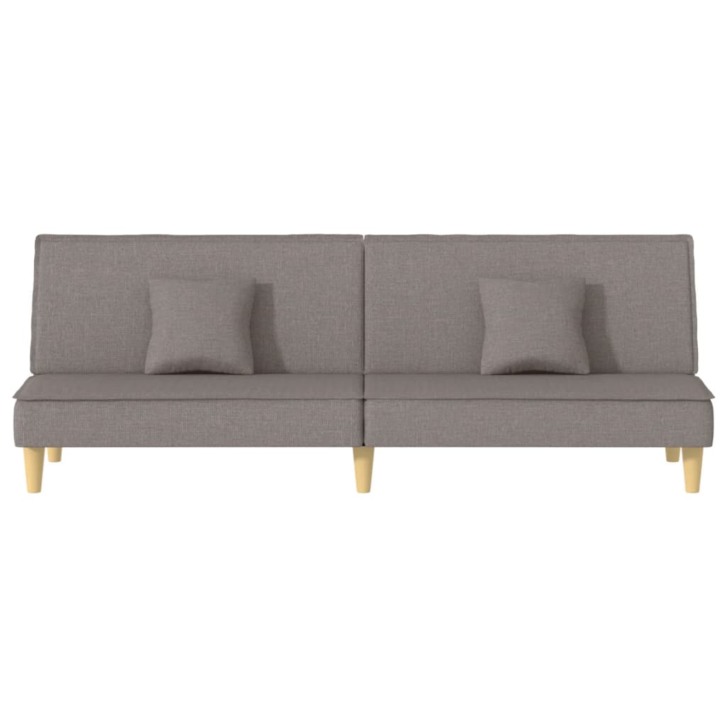Canapé-lit en tissu taupe