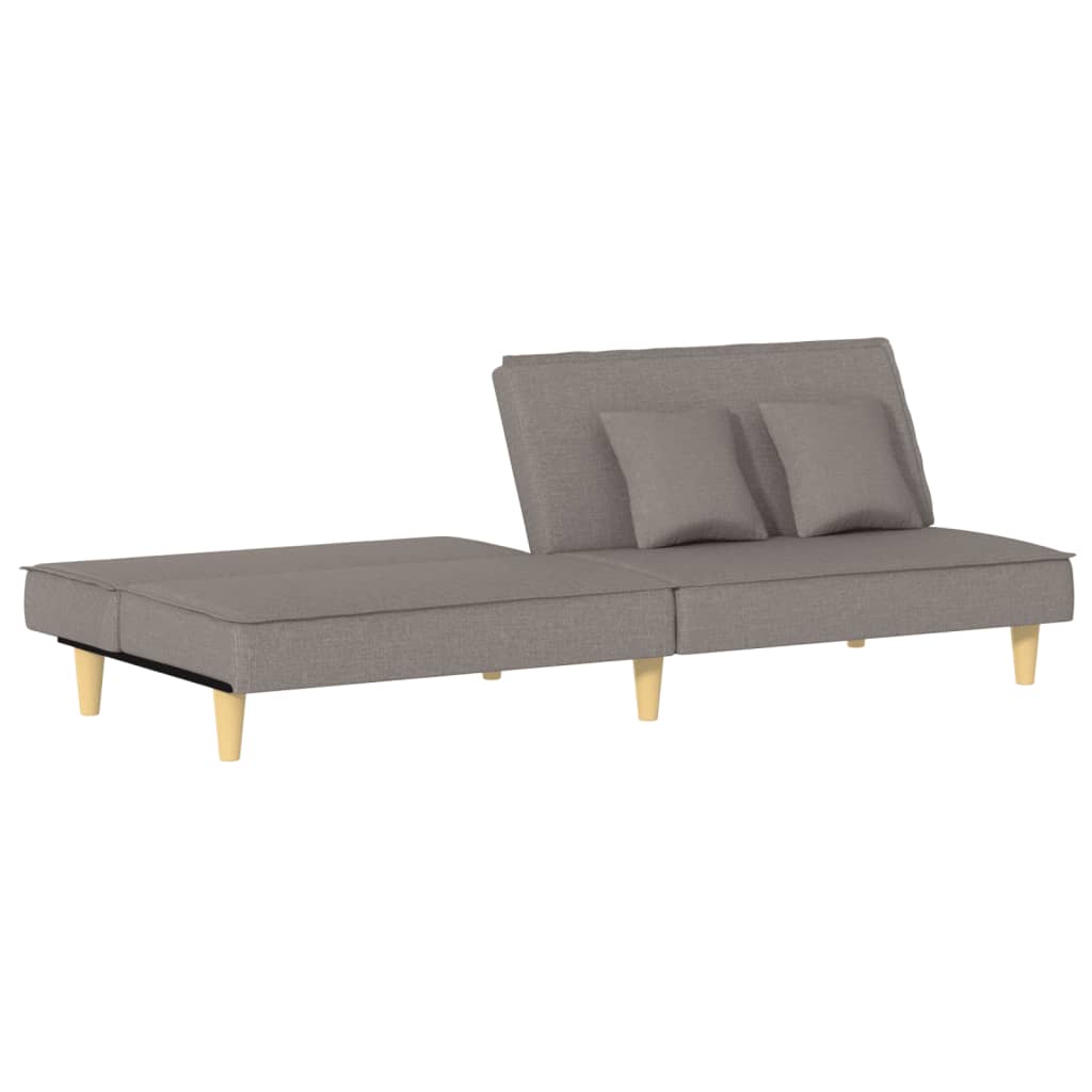 Canapé-lit en tissu taupe