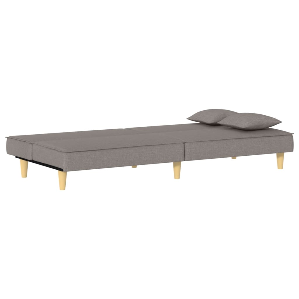 Canapé-lit en tissu taupe