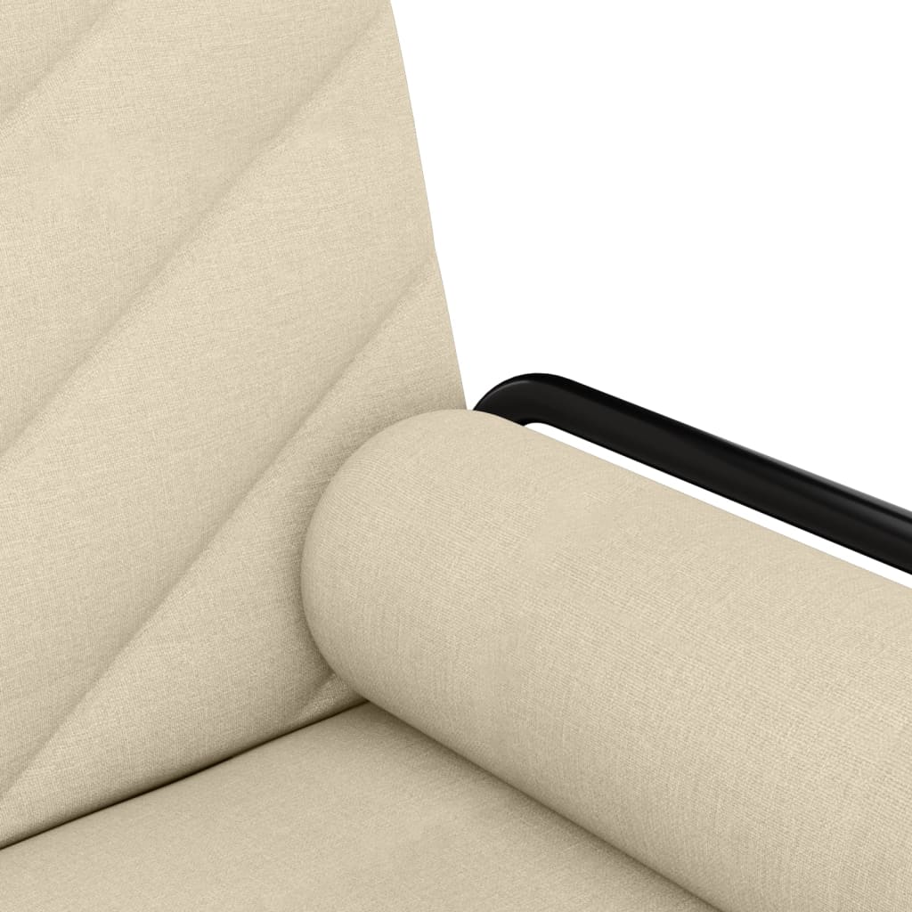 Canapé-lit avec accoudoirs en tissu crème