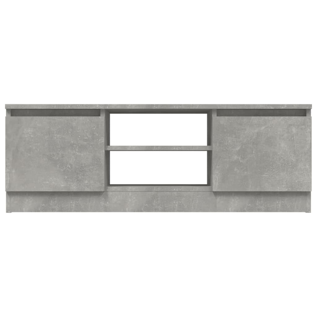 Meuble TV avec porte gris béton 102x30x36 cm