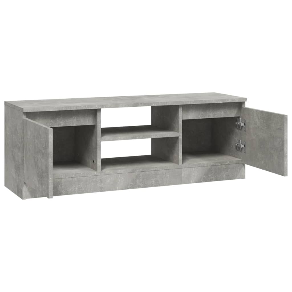 Meuble TV avec porte gris béton 102x30x36 cm