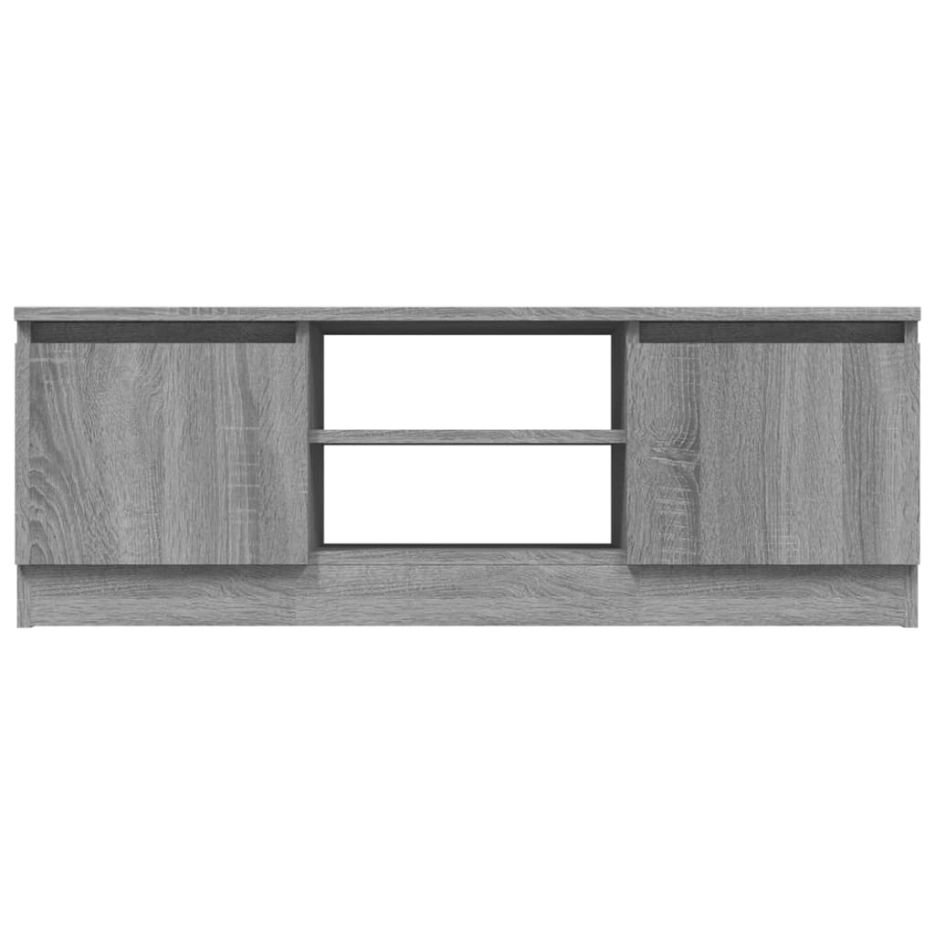 Meuble TV avec porte Gris Sonoma 102x30x36 cm