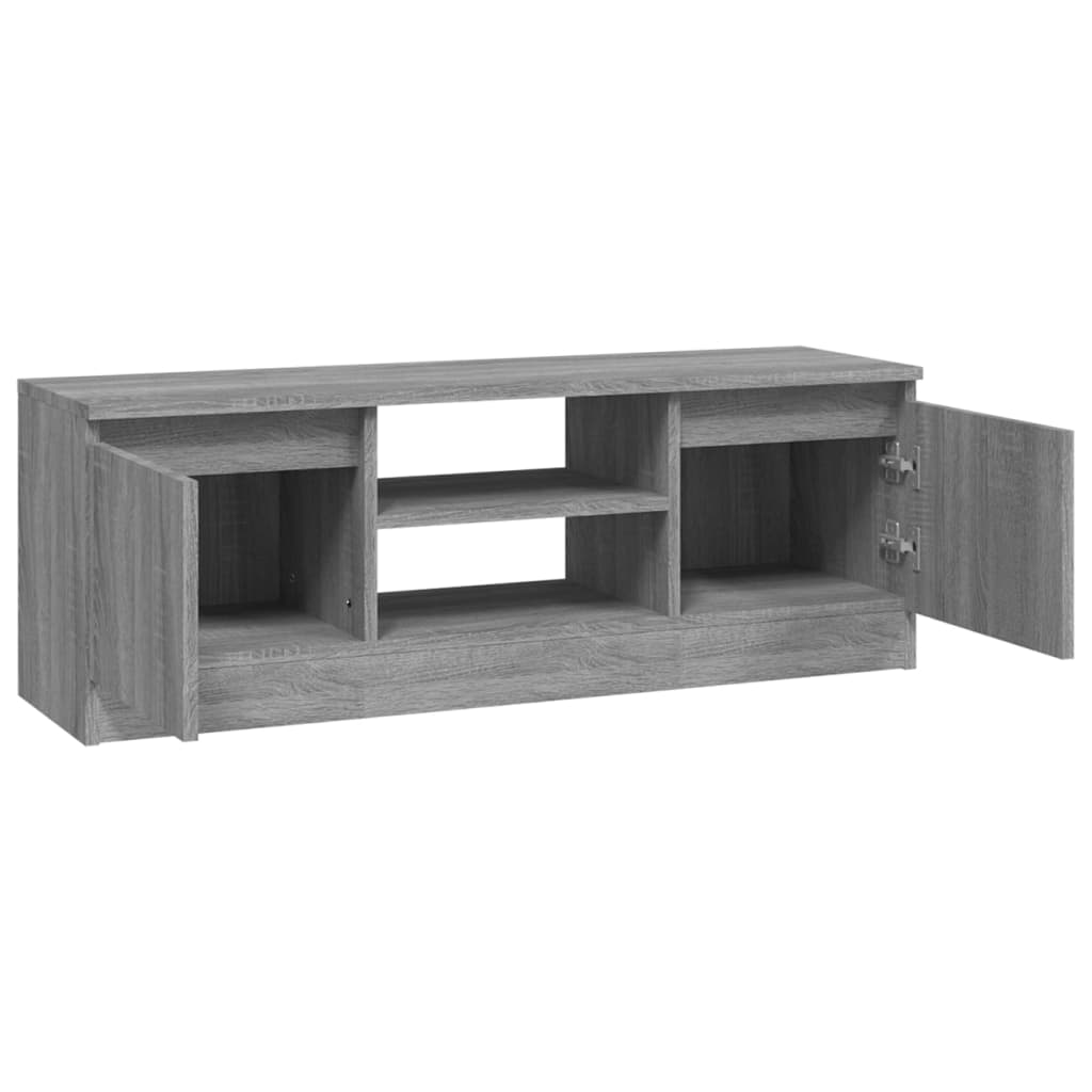 Meuble TV avec porte Gris Sonoma 102x30x36 cm