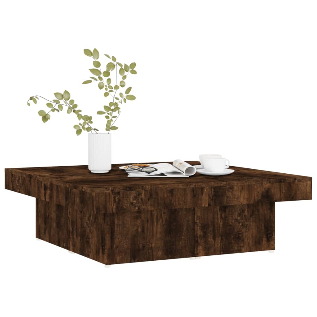 Coffee table smoked oak 90x90x28 cm wood material