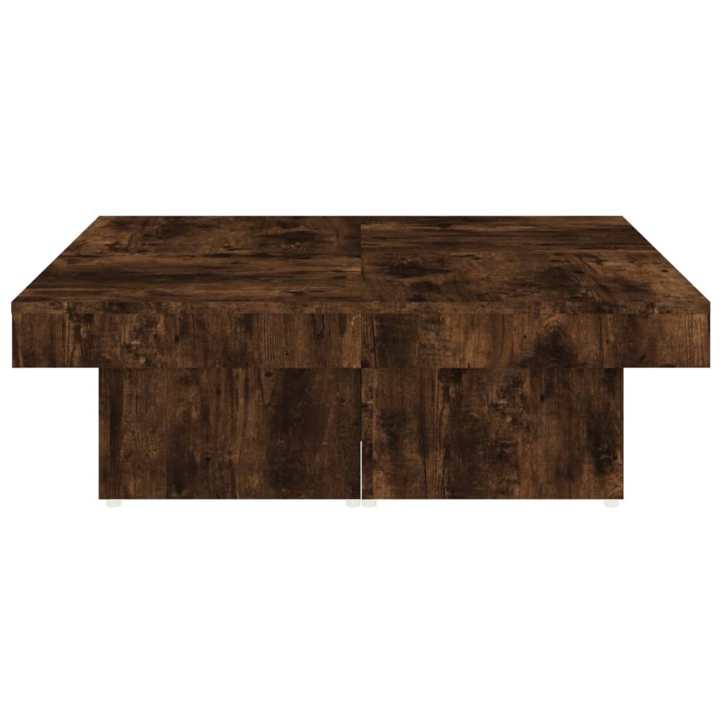 Coffee table smoked oak 90x90x28 cm wood material