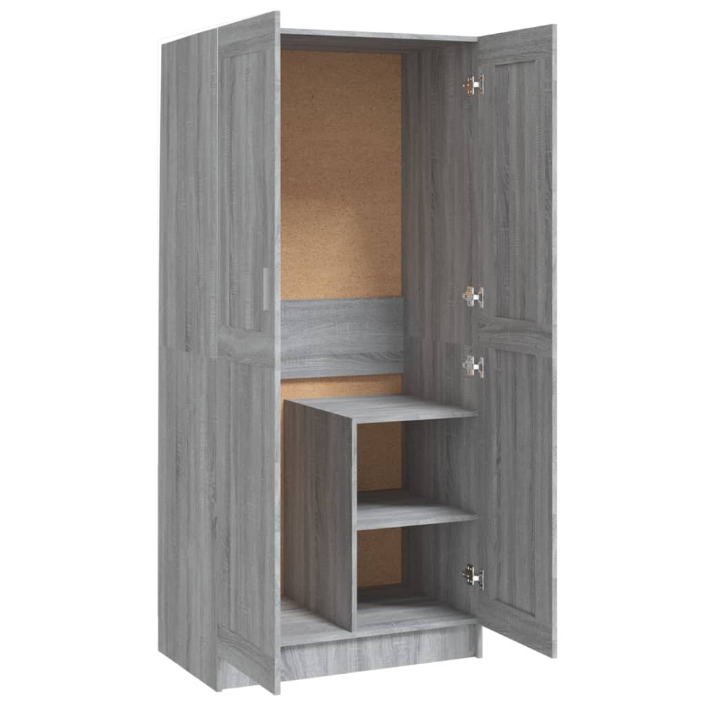 Armoire Sonoma grise 82,5x51,5x180 cm en bois