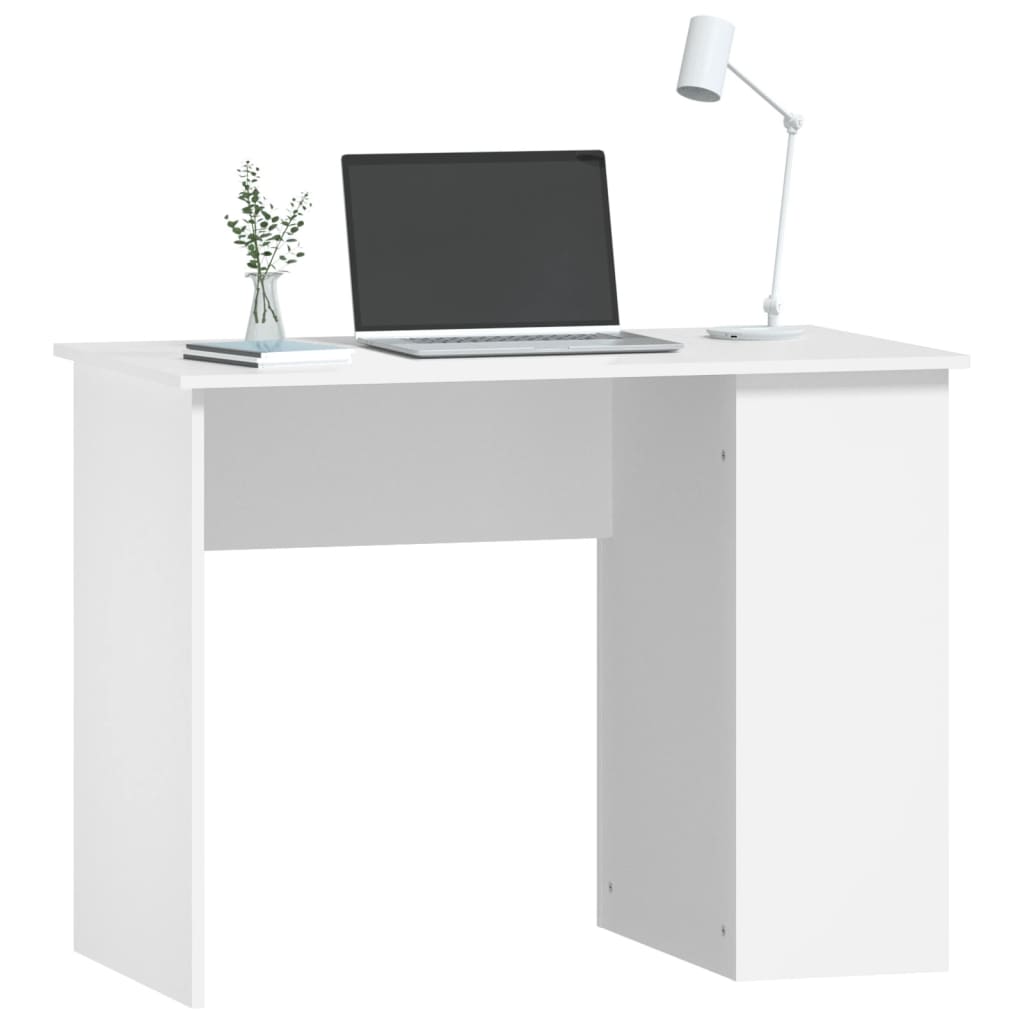 Desk White 100x55x75 cm Wood Material