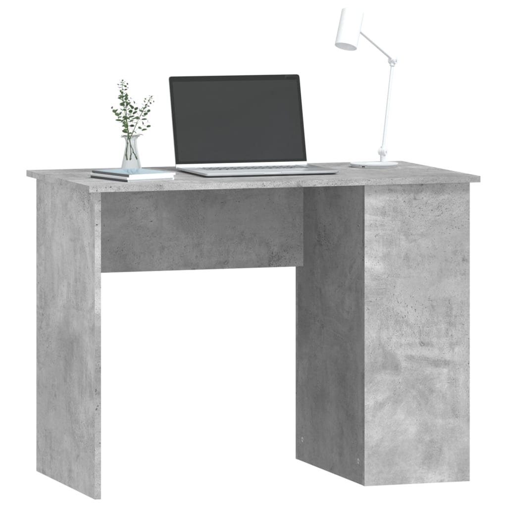 Desk Concrete Grey 100x55x75 cm Wood Material