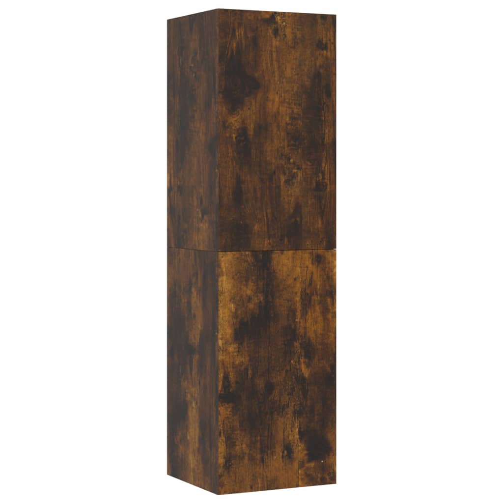 Meuble TV mural chêne fumé 30,5x30x110 cm