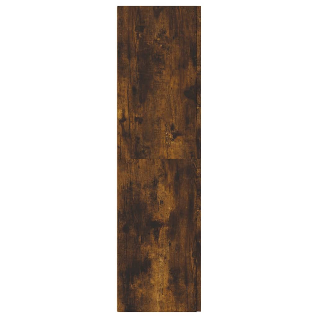 Meubles muraux TV 2 pièces chêne fumé 30,5x30x110 cm