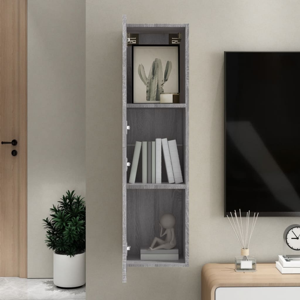 TV wall cabinet gray Sonoma 30.5x30x110 cm