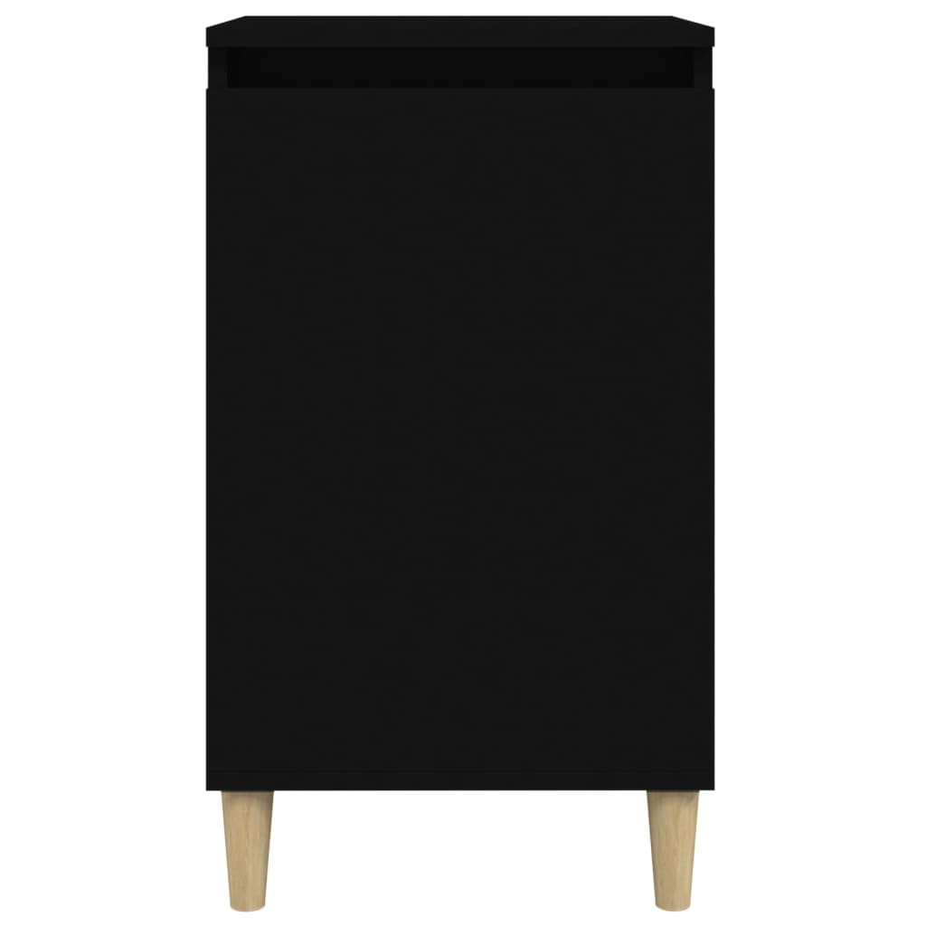 Tables de chevet 2 pcs. Noir 40x35x70 cm en bois