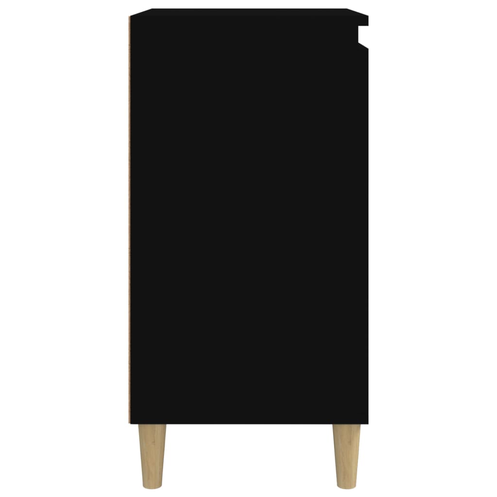Tables de chevet 2 pcs. Noir 40x35x70 cm en bois