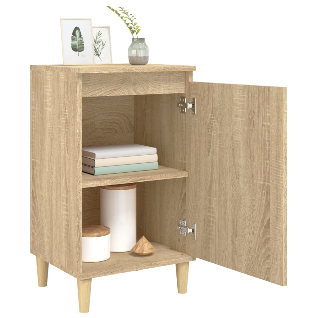 Tables de chevet 2 pcs. Chêne Sonoma 40x35x70 cm matériau bois